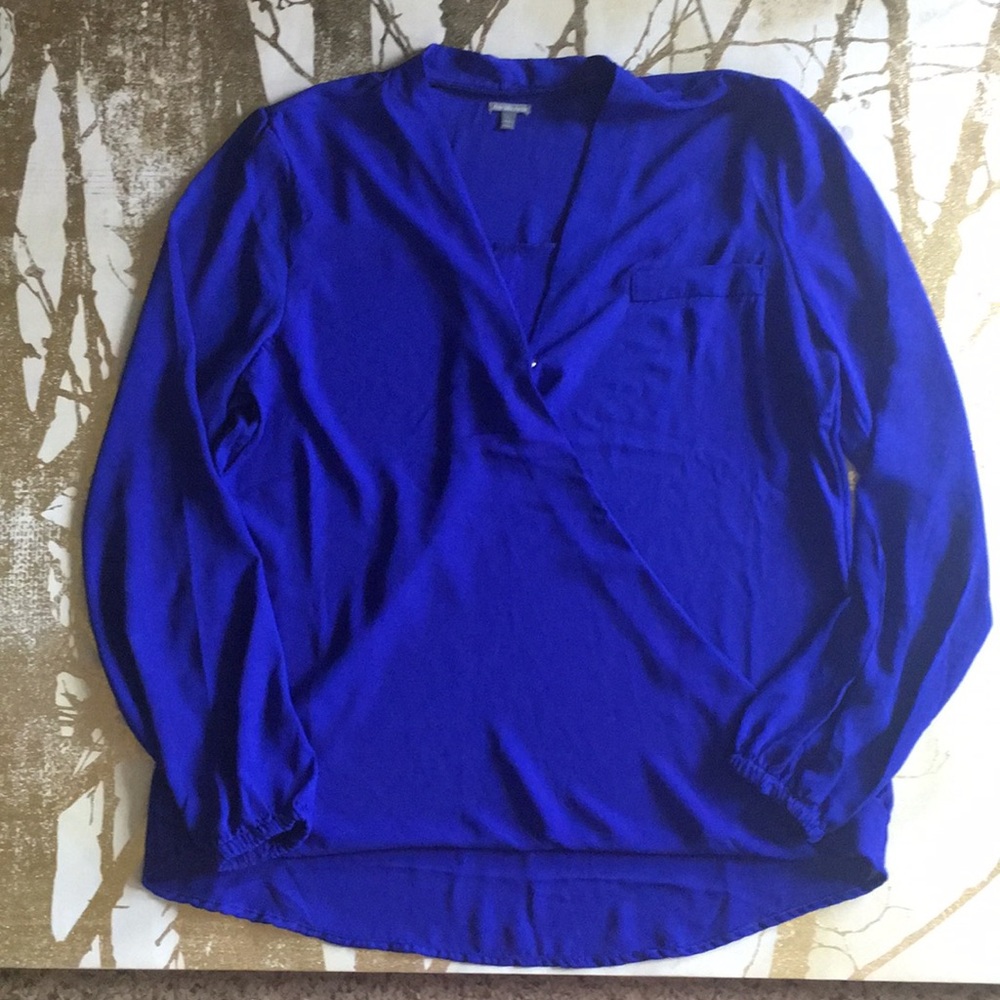 Charlotte Russe Cobalt Blue Surplice Top